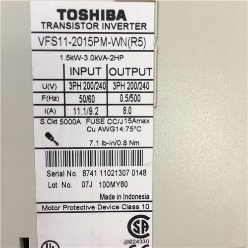 TOSHIBA VFS11-2015PM-WN Invertor