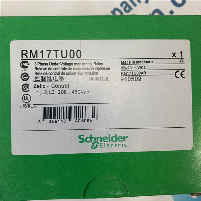 Schneider RM17TU00 Multifunction control relay RM17-TU - range 183..528 V AC