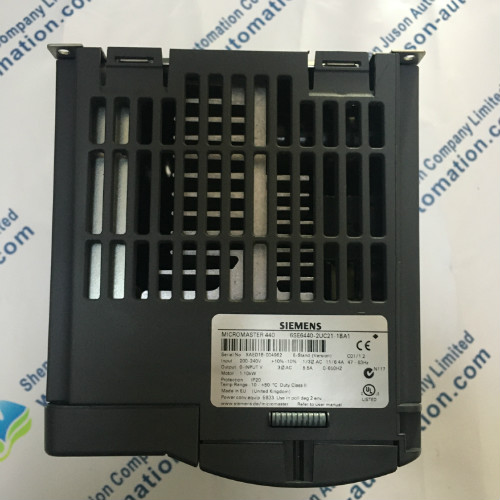 Siemens 6SE6440-2UC21-1BA1 MICROMASTER 440 without filter 200-240 V 1/3 AC+10/-10% 47-63 Hz constant torque 1.1 kW overload 150% 60 s, 