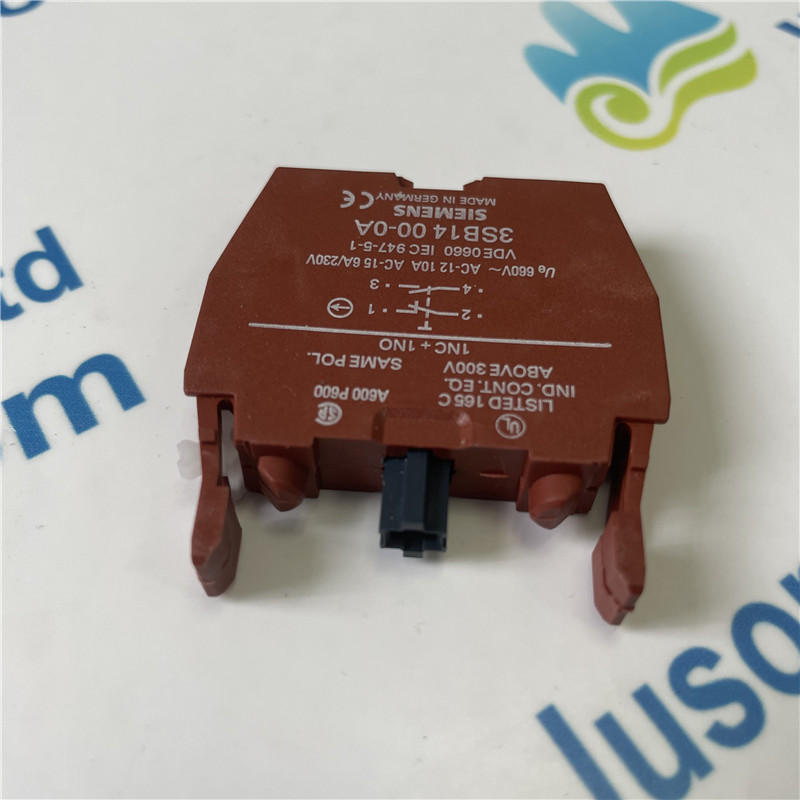 SIEMENS 3SB1400-0A Contact block, 22 and 30 mm, 1 NO + 1 NC, screw terminal, front plate mounting