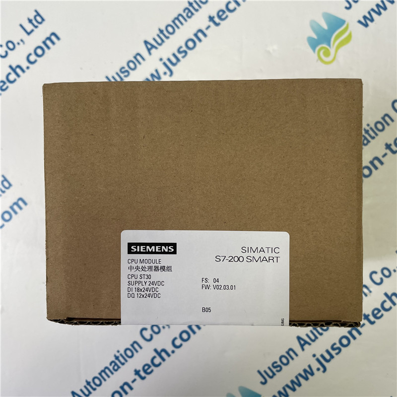 SIEMENS CPU module 6ES7288-1ST30-0AA0 SIMATIC S7-200 SMART, CPU ST30, standard CPU, DC/DC/DC, onboard I/O: 18 DI 24 V DC; 12 DO 24 V DC; 