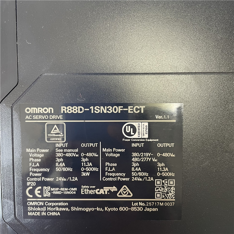 OMRON Servo Drive R88D-1SN30F-ECT