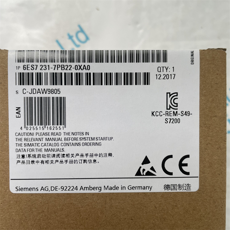 SIEMENS analog input module 6ES7231-7PB22-0XA0