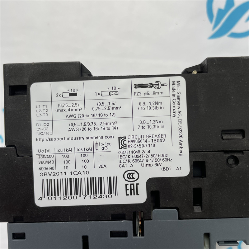 SIEMENS motor circuit breaker 3RV2011-1CA10