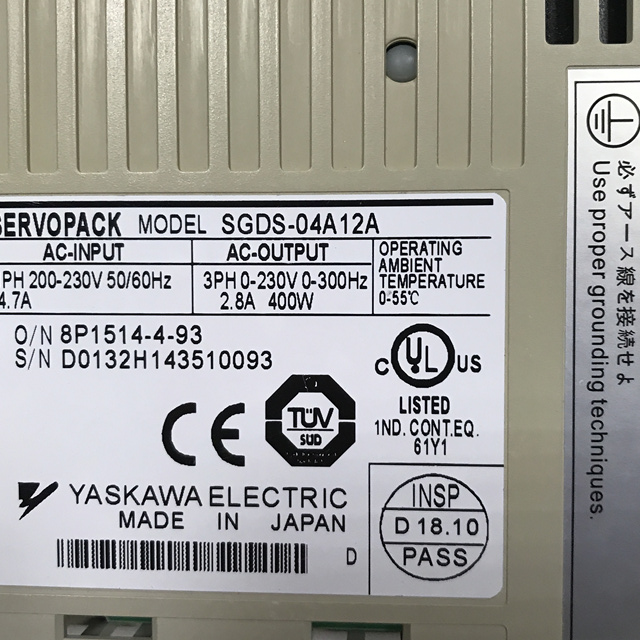 YASKAWA Servo Drive SGDS-04A12A