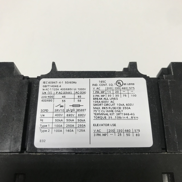 SIEMENS Power contactor 3RT5046-1AG20