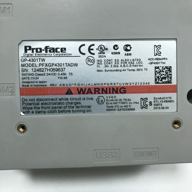 Pro-face Industrial touch screen PFXGP4301TADW 