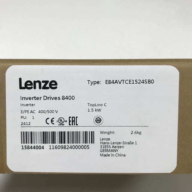 Lenze frequency converter E84AVTCE1524SB0