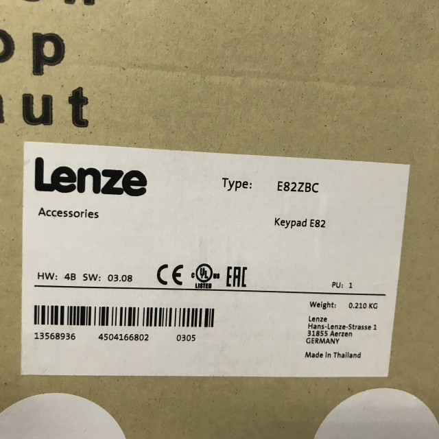 Lenze Inverter panel E82ZBC