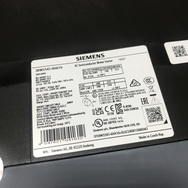 SIEMENS soft starter 3RW5545-6HA16