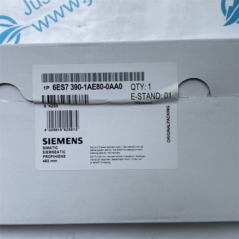 SIEMENS guide rail 6ES7390-1AE80-0AA0 SIMATIC S7-300, mounting rail, length: 482.6 mm