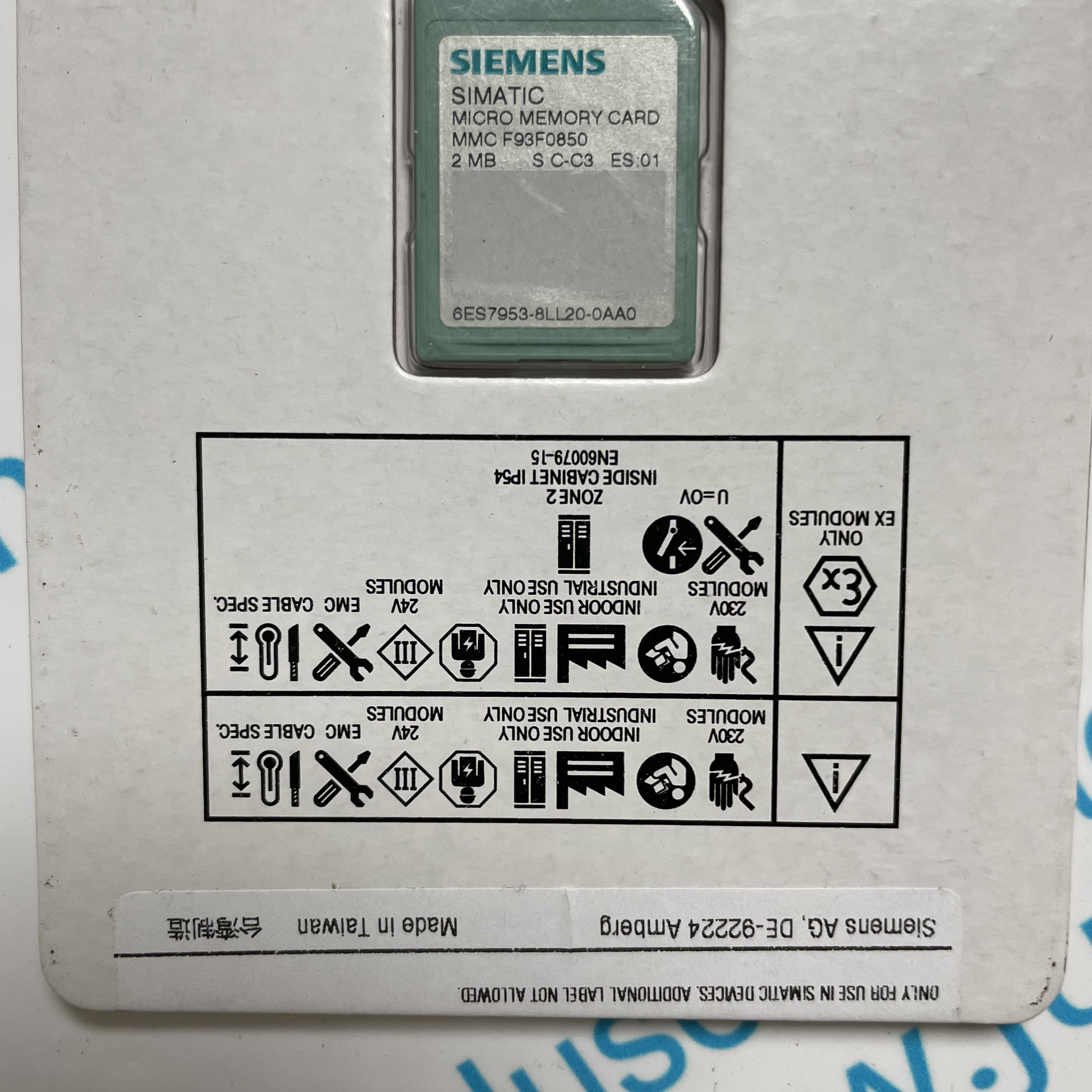 SIEMENS memory card 6ES7953-8LL20-0AA0