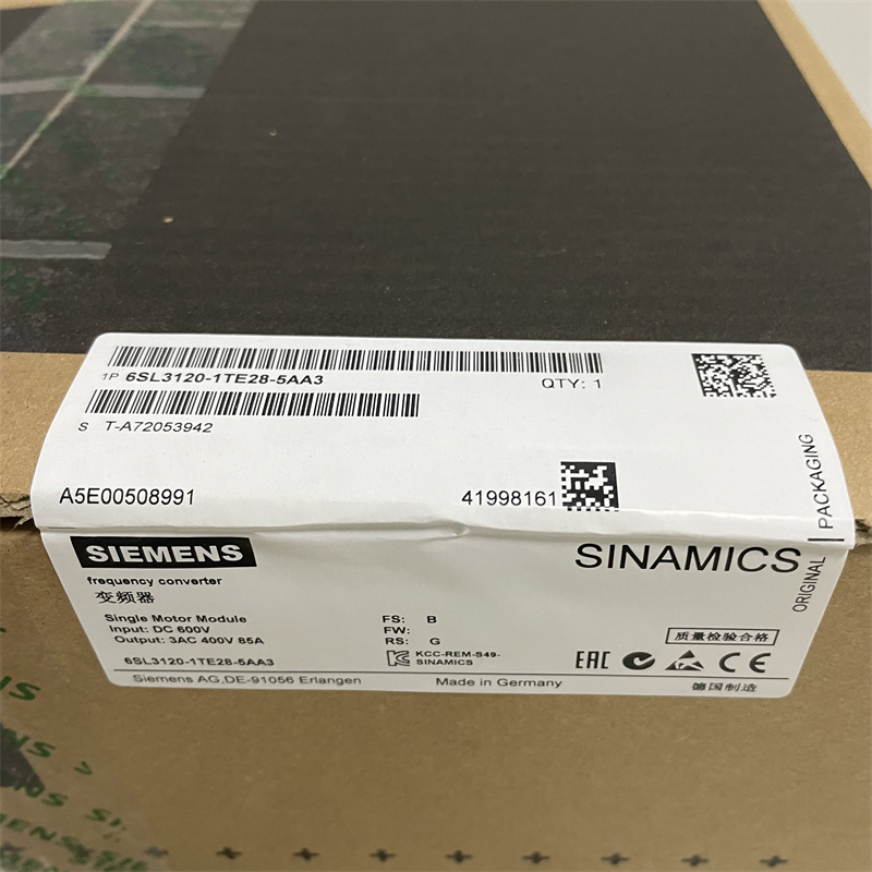 SIEMENS inverter 6SL3120-1TE28-5AA3