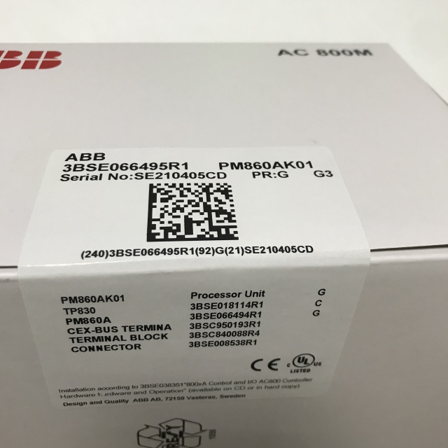 ABB Programmable Automation Controller PM860AK01 3BSE066495R1