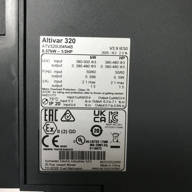 Schneider frequency converter ATV320U04N4B