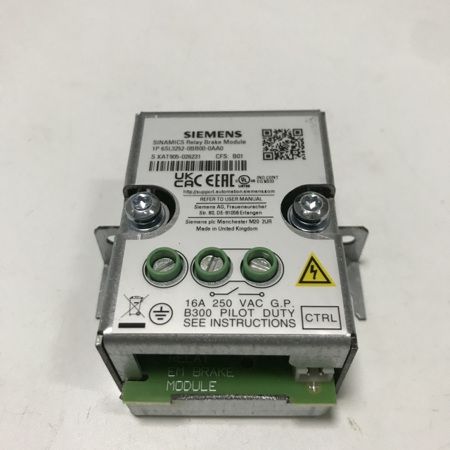 SIEMENS Brake relay 6SL3252-0BB00-0AA0