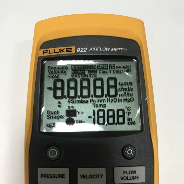 Fluke air pressure differential flow detector 922 KIT