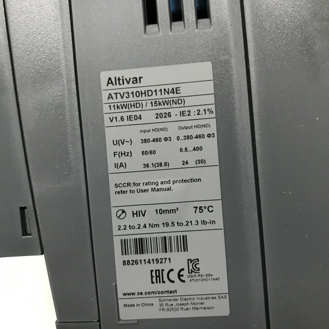 Schneider inverter ATV310HD11N4E