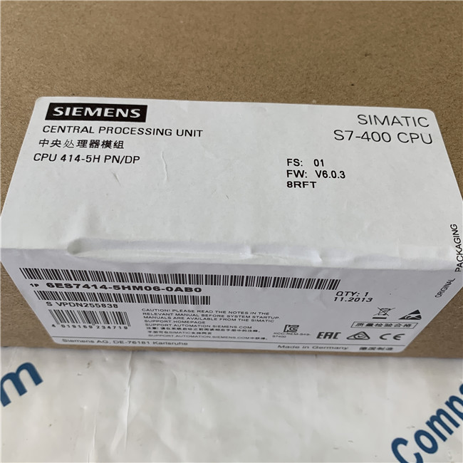 SIEMENS 6ES7414-5HM06-0AB0 SIMATIC S7-400H, CPU 414-5H, central processing unit for S7-400H and S7-400F/FH