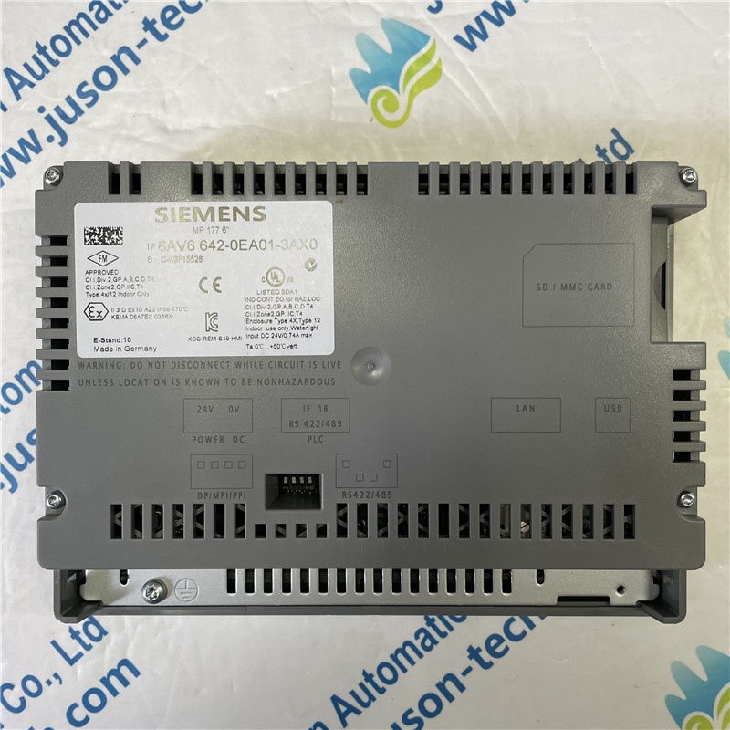 SIEMENS touch control board 6AV6642-0EA01-3AX0 SIMATIC MP 177 6" Touch Multi Panel with retentive memory 5.7" TFT display 2 MB configuration memory
