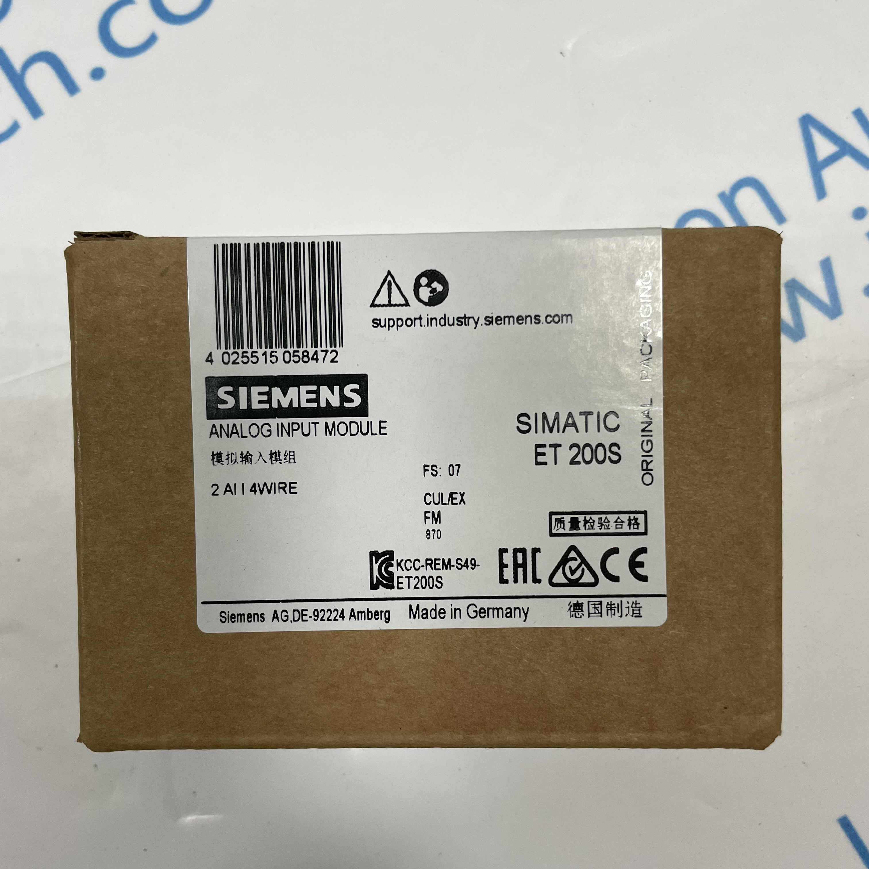 SIEMENS analog input module 6ES7134-4GB10-0AB0