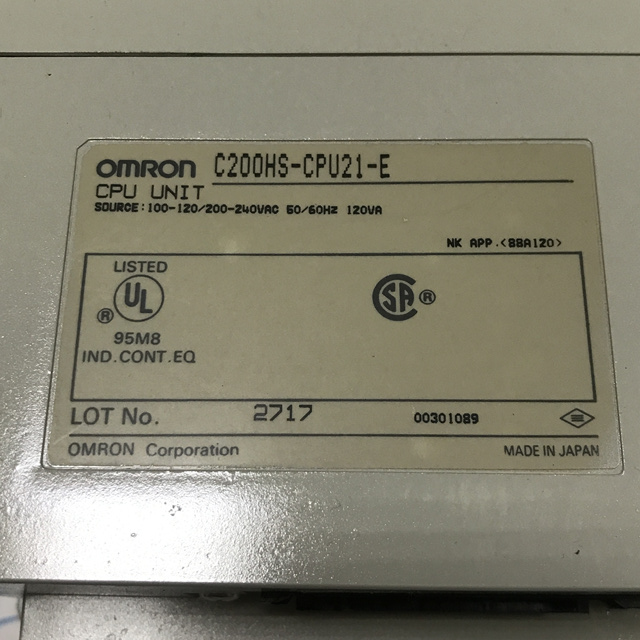 OMRON Controller C200HS-CPU21-E 