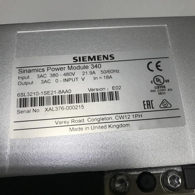 SIEMENS Inverter power module 6SL3210-1SE21-8AA0