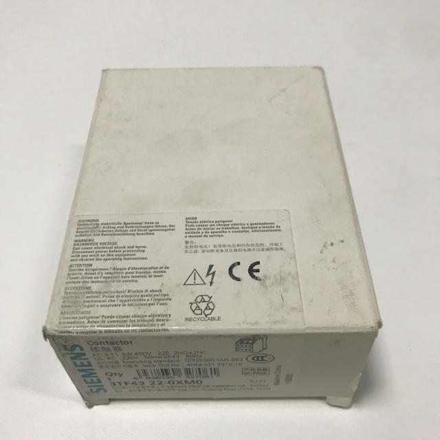 SIEMENS AC contactor 3TF4322-0XM0