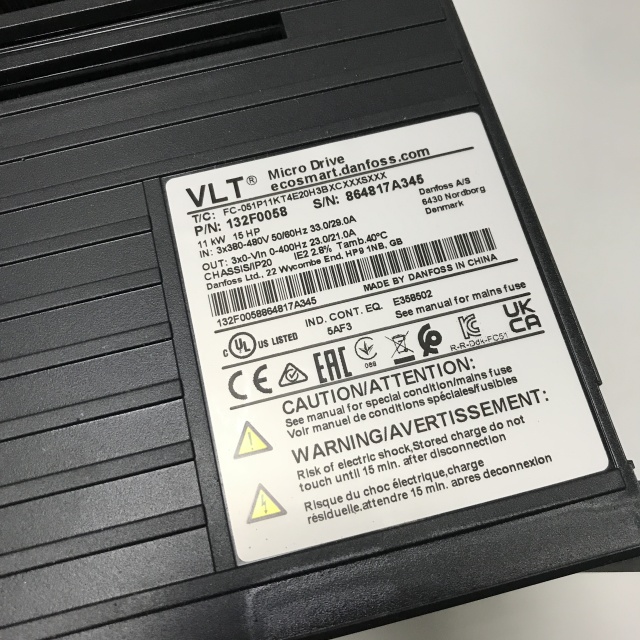 Danfoss frequency converter FC-051P11KT4E20H3BXCXXXSXXX 132F0058