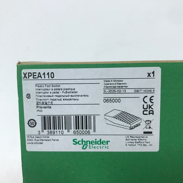 Schneider Single pedal foot switch XPEA110