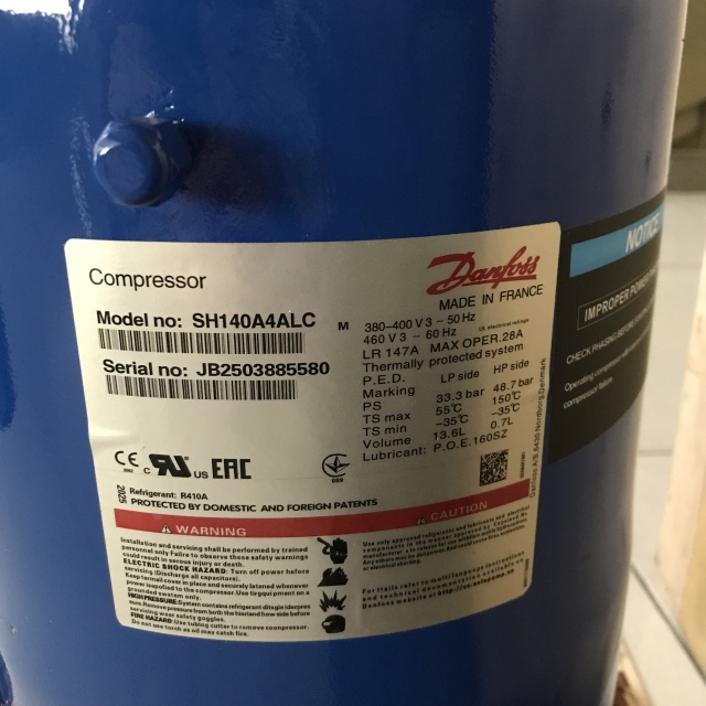 Danfoss Air conditioning refrigeration compressor SH140A4ALC