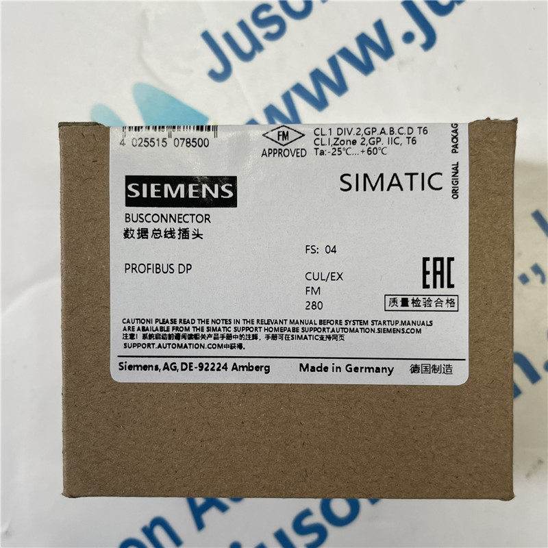 SIEMENS data bus plug 6ES7972-0BA41-0XA0 SIMATIC DP,BUS CONNECTOR FOR PROFIBUS UP TO 12 MBIT/S WITH TILTED CABLE OUTLET,
