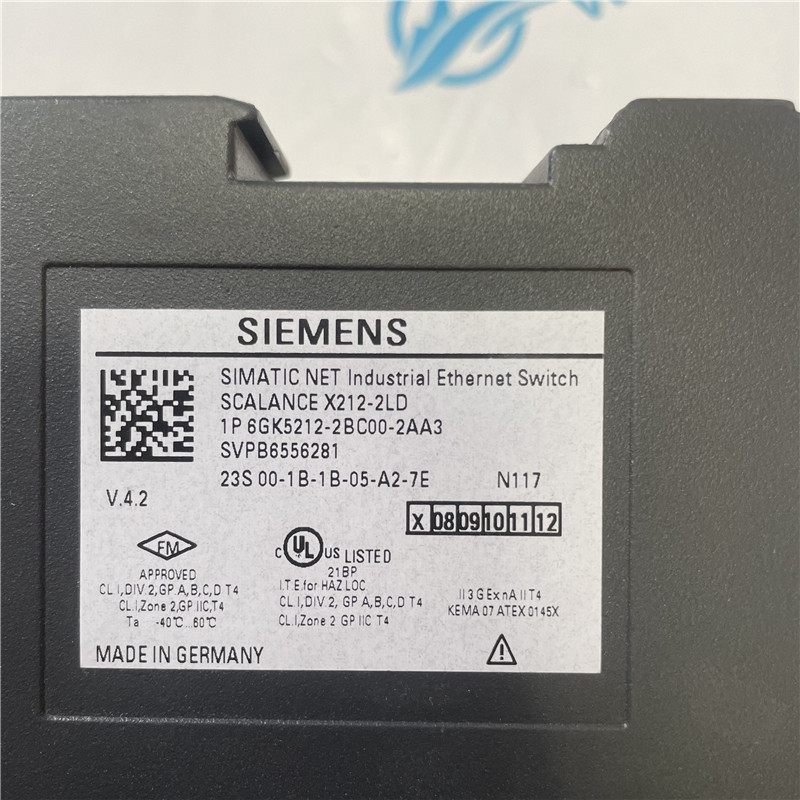 SIEMENS electrical switch module 6GK5212-2BC00-2AA3 SCALANCE X212-2LD, managed IE switch, 12x 10/100 Mbit/s RJ45 ports, 2x 100 Mbit/s single-mode BFOC