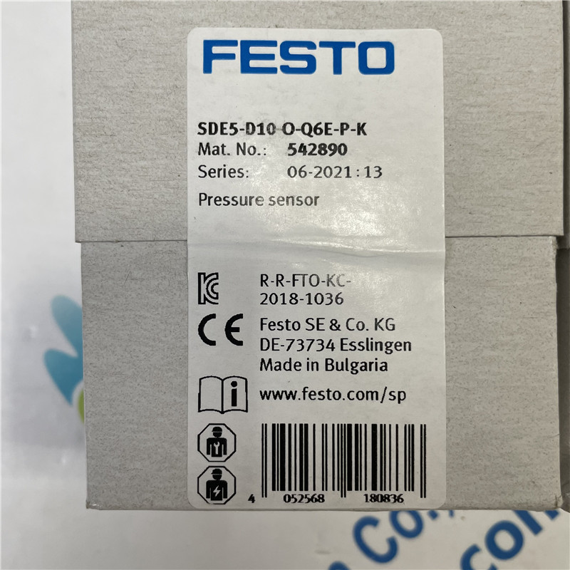 FESTO pressure sensor SDE5-D10-O-Q6E-P-K
