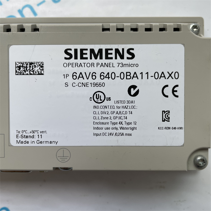 SIEMENS touch screen module 6AV6640-0BA11-0AX0