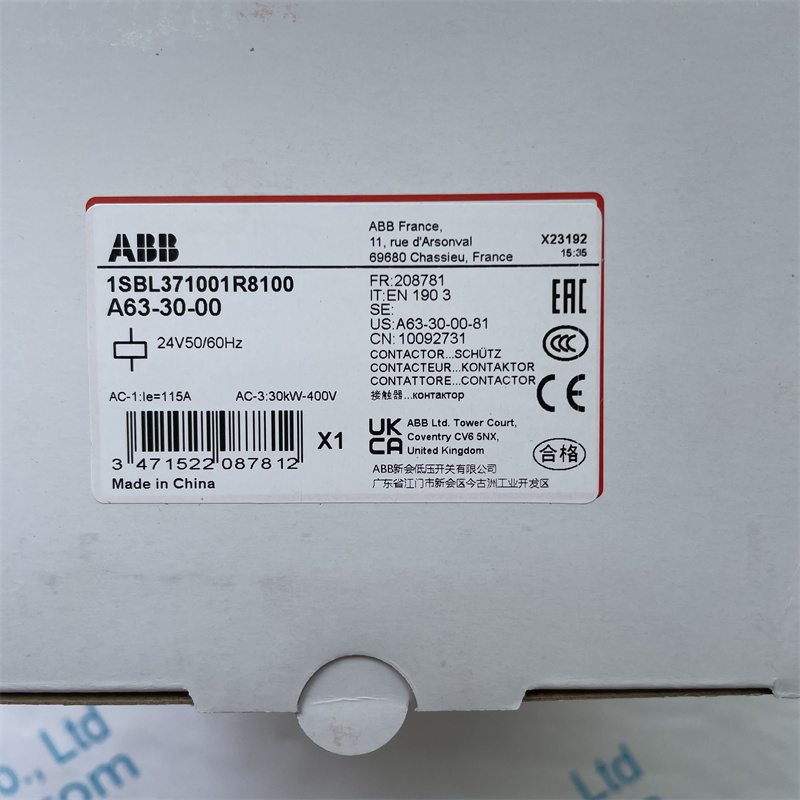 ABB AC contactor A63-30-00