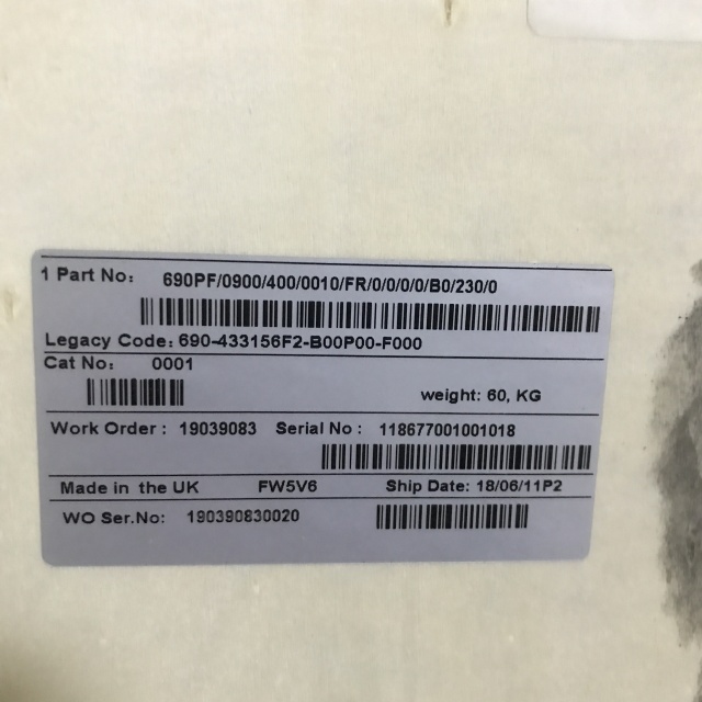 Parker governor 690PF 0900 400 0010 FR 0 0 0 0 B0 230 0