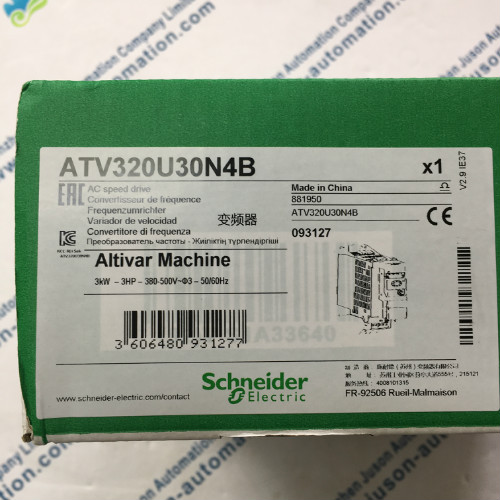 Schneider ATV320U30N4B Variable speed drive, Altivar Machine ATV320, 3 kW, 380...500 V, 3 phases, book