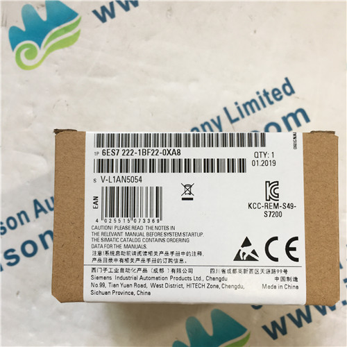 Siemens 6ES7222-1BF22-0XA8 SIMATIC S7-200 CN, digital output EM 222, only for S7-22X CPU, 8 DO, 24 V DC, this S7-200 CN product only has CE approval