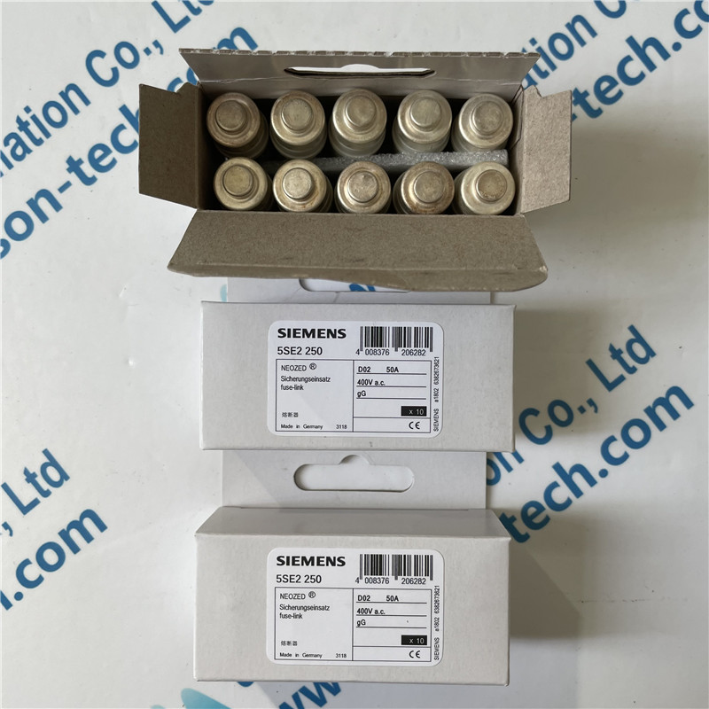 SIEMENS 5SE2-250 NEOZED FUSE LINK 400V GL, SIZE D02, 50A