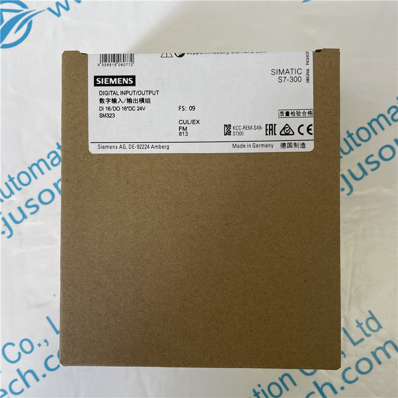 SIEMENS Digital I/O Module 6ES7323-1BL00-0AA0 SIMATIC S7-300, Digital module SM 323, isolated, 16 DI and 16 DO, 24 V DC, 0.5 A, Total current 4A, 1x 40-pole