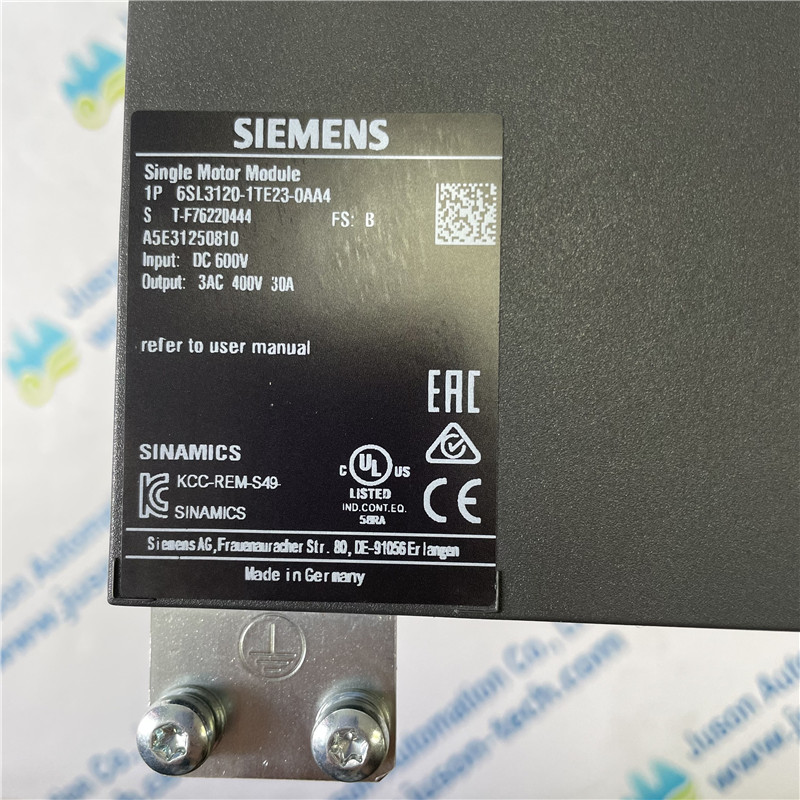 SIEMENS inverter 6SL3120-1TE23-0AA4 SINAMICS S120 Single Motor Module input: 600 V DC output: 