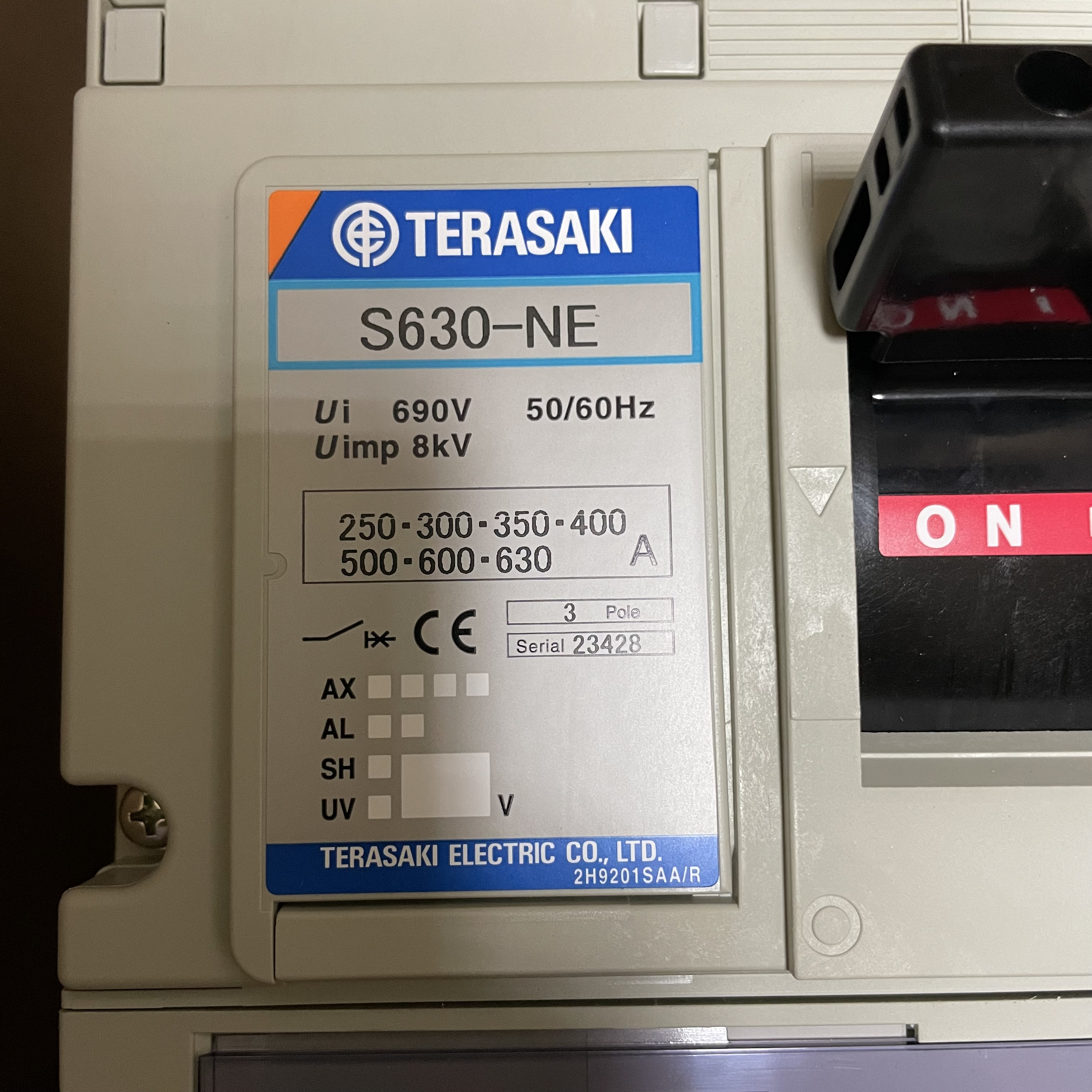 TERASAKI circuit breaker S630-NE