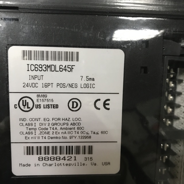GE PLC module IC693MDL645
