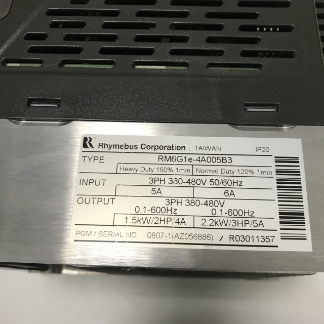 Rhymebus frequency converter RM6G1e-4A005B3