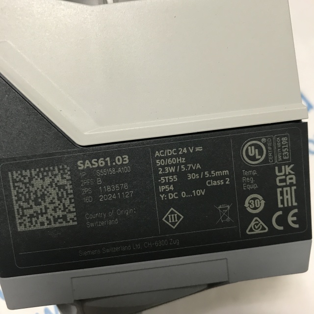 SIEMENS Electric valve actuator SAS61.03