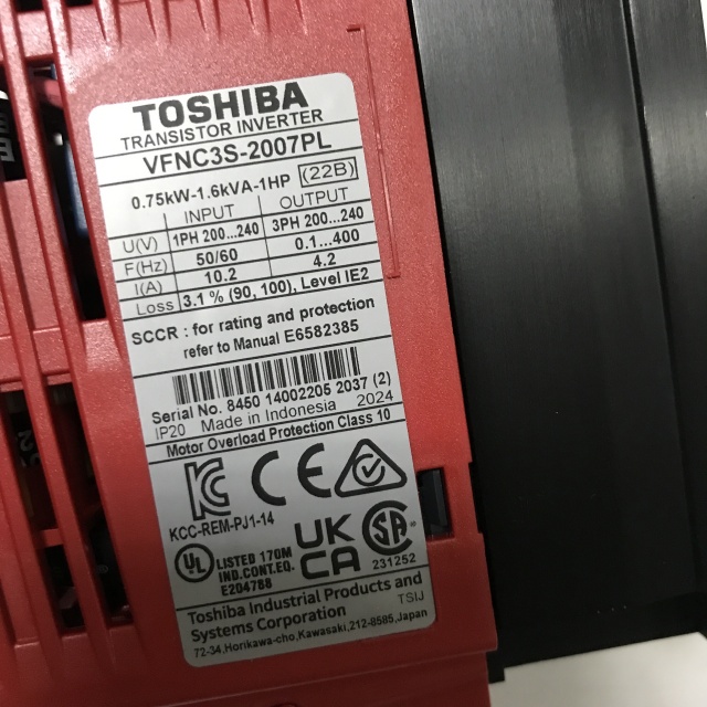 Toshiba frequency converter VFNC3S-2007PL
